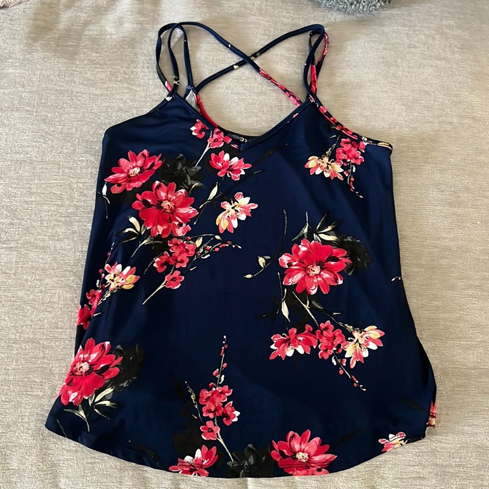 Papermoon blue scrappy tank XS